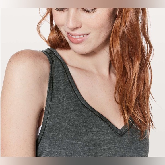 Lululemon Watch Me Flip Tank-Heathered Black - Picture 4 of 8